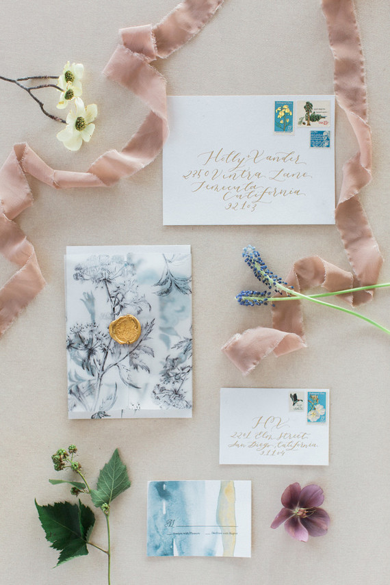 Romantic wedding invitations
