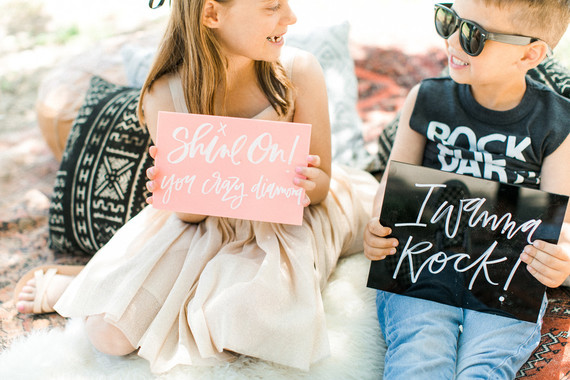 Boho rock n' roll kids birthday party