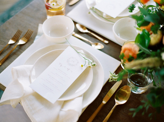 Bridal brunch menu
