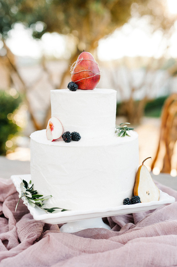 Fruit wedding cake