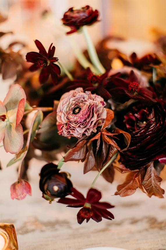 Burgundy flowers