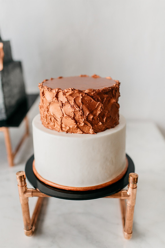 Copper wedding cake
