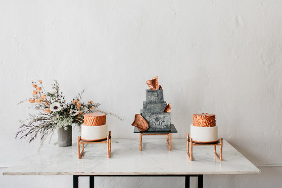 Copper cake table