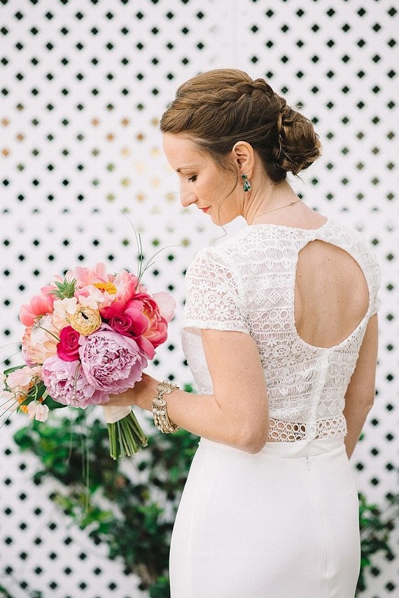 Pink bridal bouquet