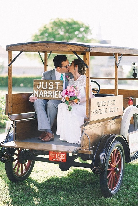 Just married portrait