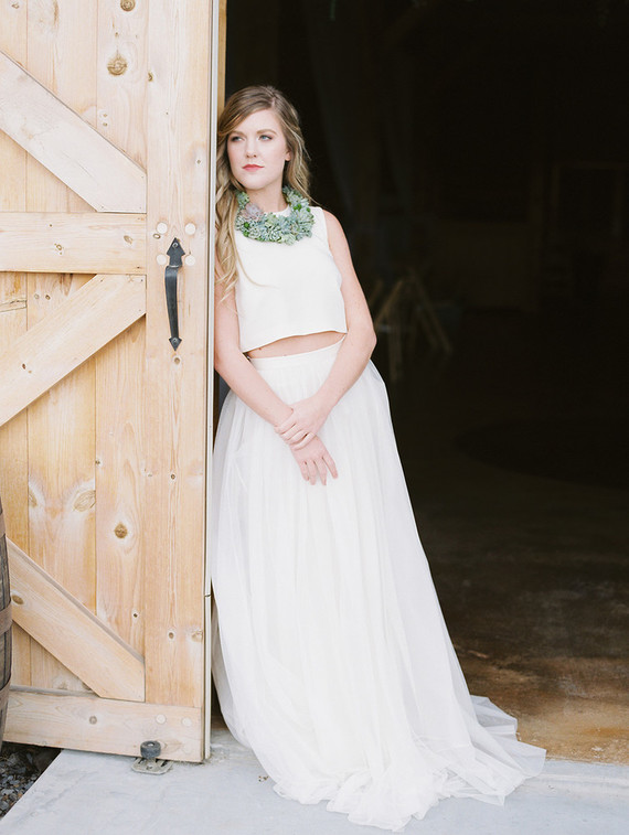 Floral succulent collar