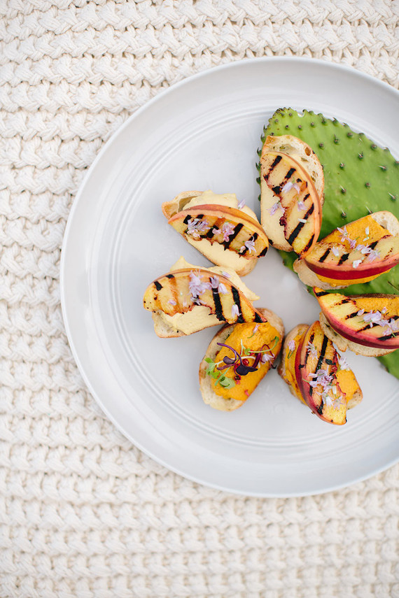 grilled peach crostini