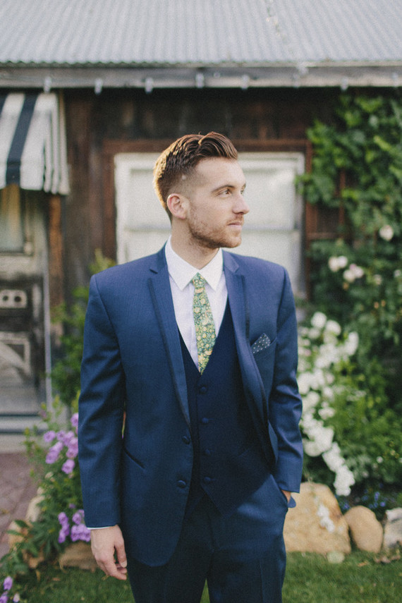 Navy groom's suit