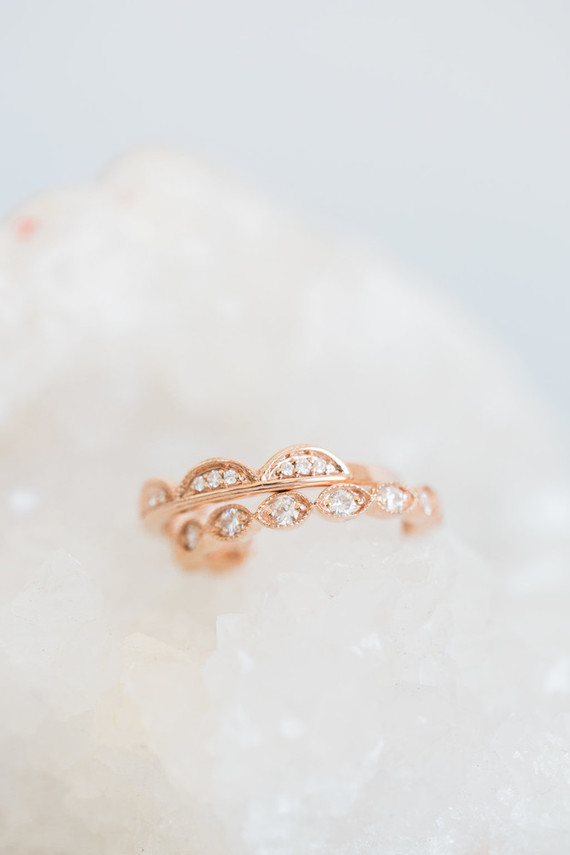 rose gold wedding bands