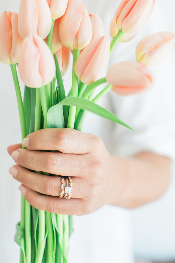 Diamond alternative engagement and wedding rings