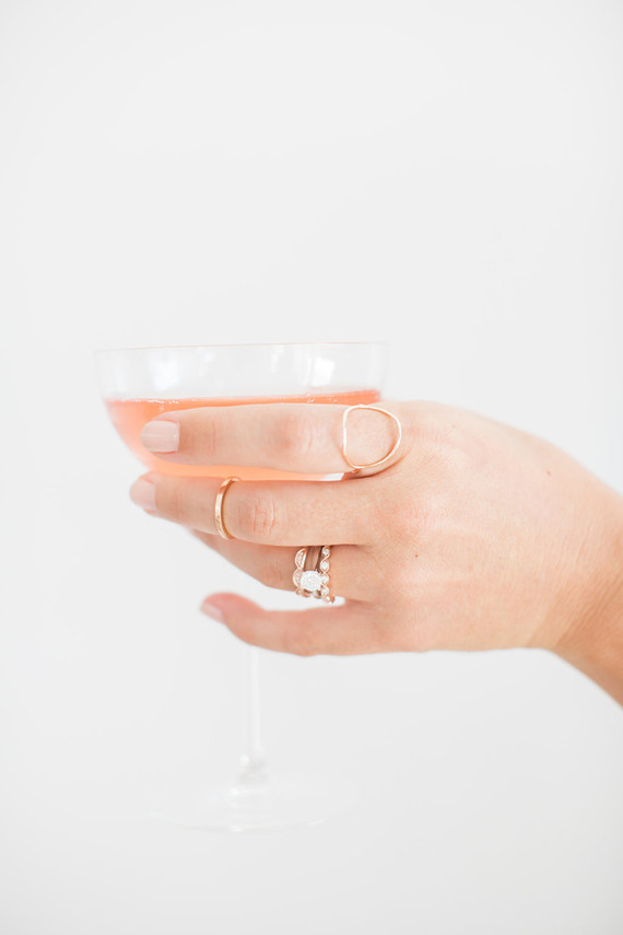 Diamond alternative engagement and wedding rings