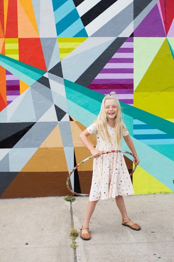 Art wall birthday photo session