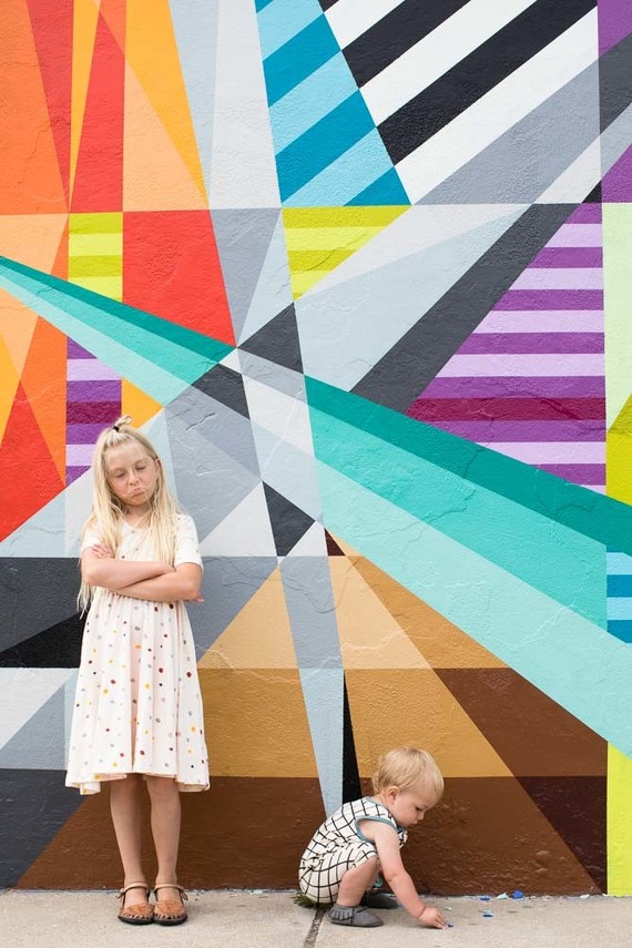 Art wall birthday photo session