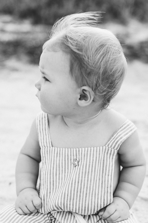 Summery matching sibling photos on the beach