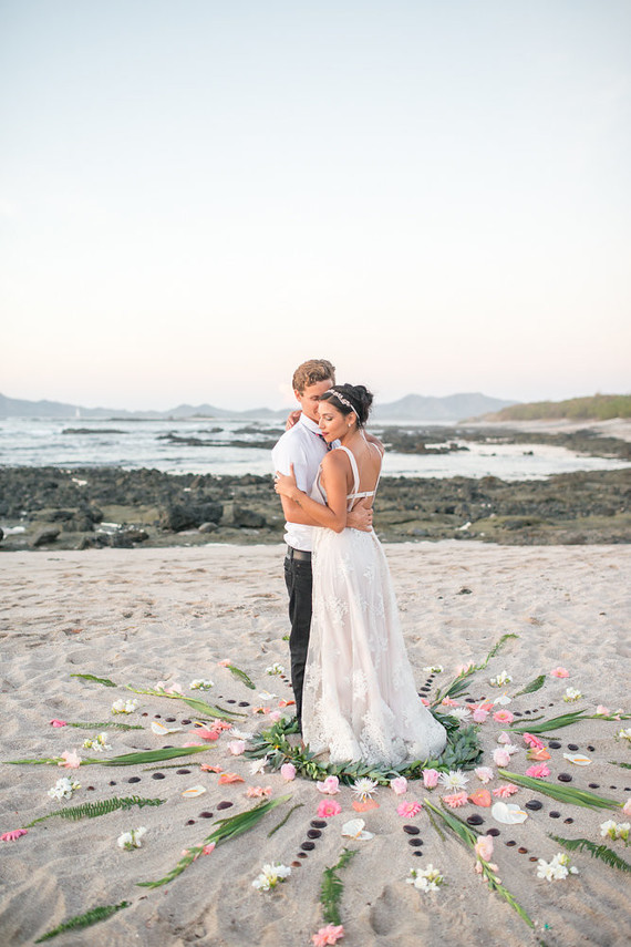 floral mandala for beach wedding