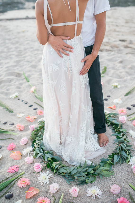 floral mandala for beach wedding