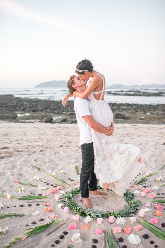 floral mandala for beach wedding