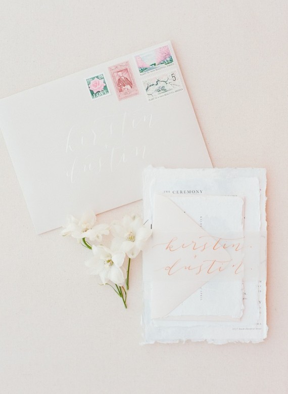 Blush wedding invitations Inspiration