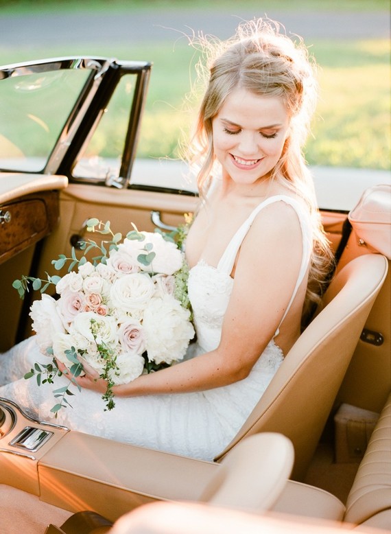 vintage wedding car portraits