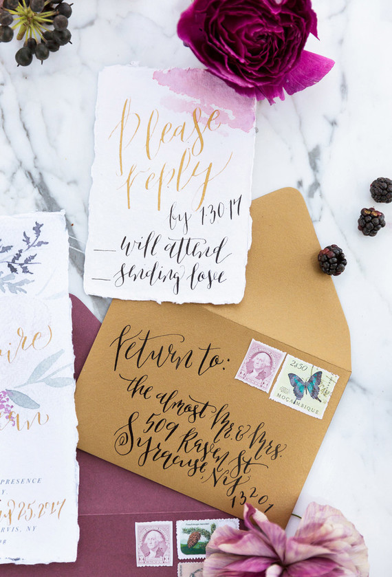 calligraphy wedding invitations