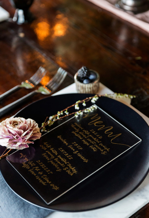 calligraphy menu ideas