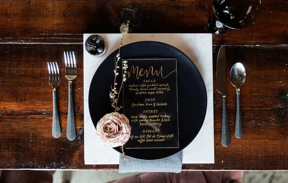 calligraphy menu ideas