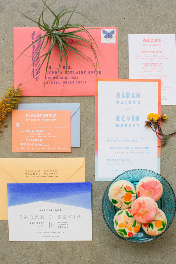 coral wedding invitations