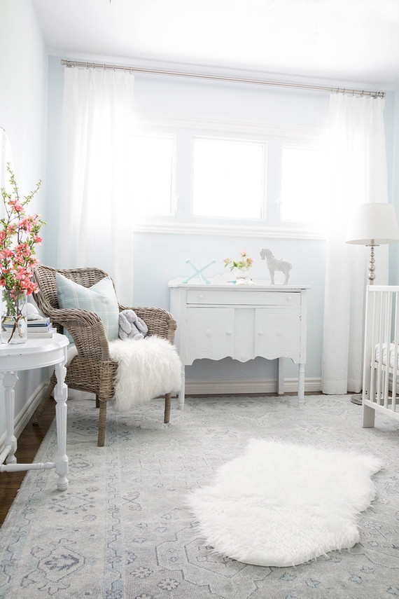 Neutral white nursery design