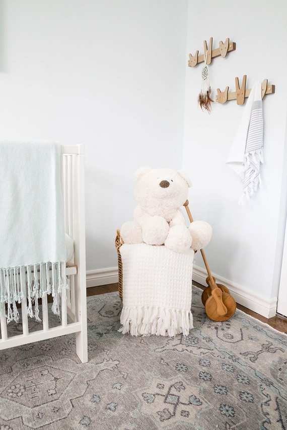 Neutral white nursery design