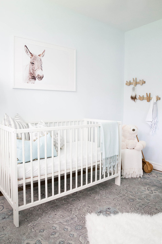 Neutral white nursery design