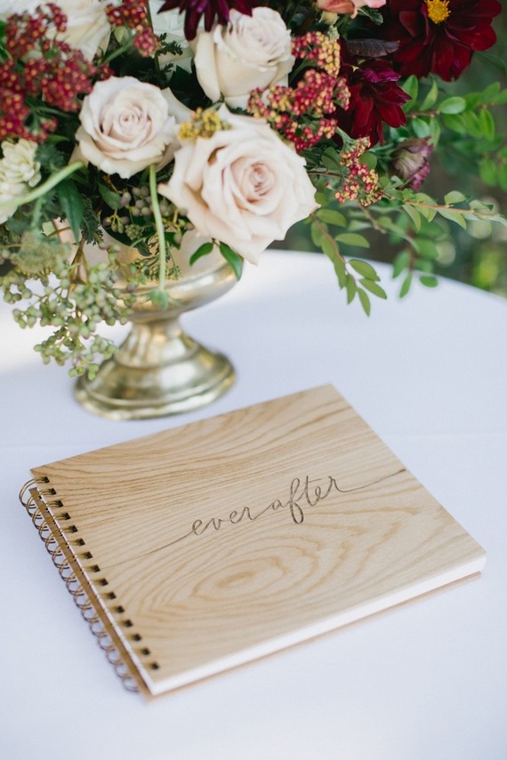 wooden guest book