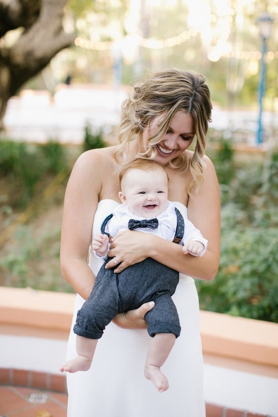 Bride and her son