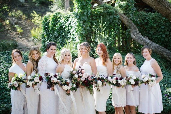 white bridesmaid dresses