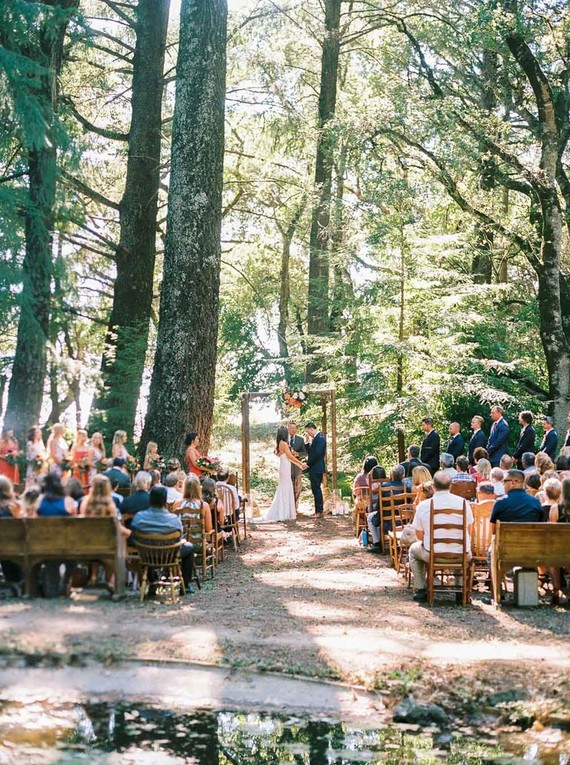 Colorful summer Big Sur wedding at Redwood Ridge Estate Inspiration