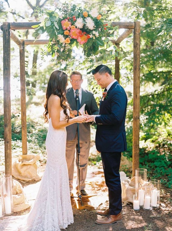 Colorful summer Big Sur wedding at Redwood Ridge Estate Inspiration