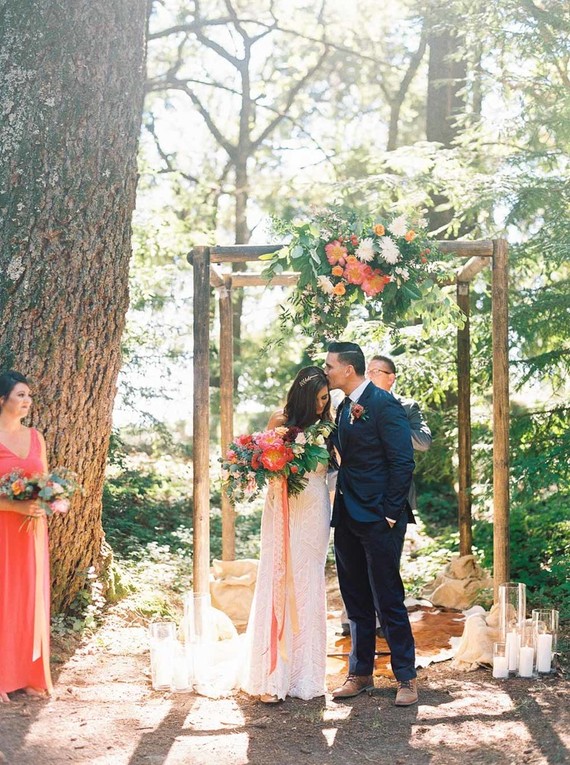 Colorful summer Big Sur wedding at Redwood Ridge Estate Inspiration