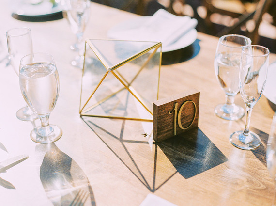 Brass table number