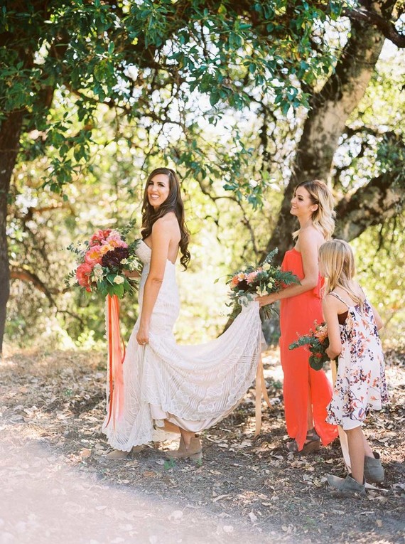 Colorful summer Big Sur wedding at Redwood Ridge Estate