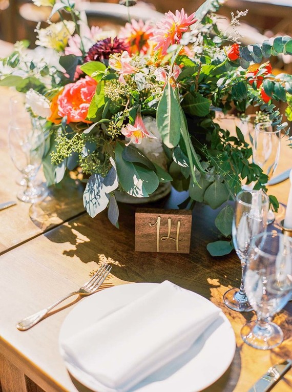 Colorful summer Big Sur wedding at Redwood Ridge Estate Inspiration