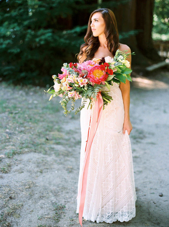Colorful summer Big Sur wedding at Redwood Ridge Estate Inspiration