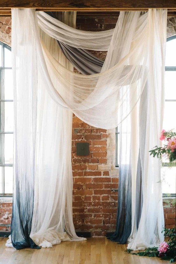 drapey wedding ceremony decor
