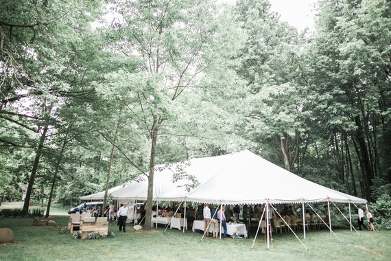 wedding tent in the woods
