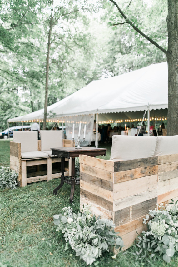 wedding tent in the woods