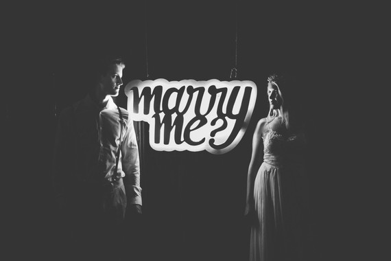 neon wedding sign