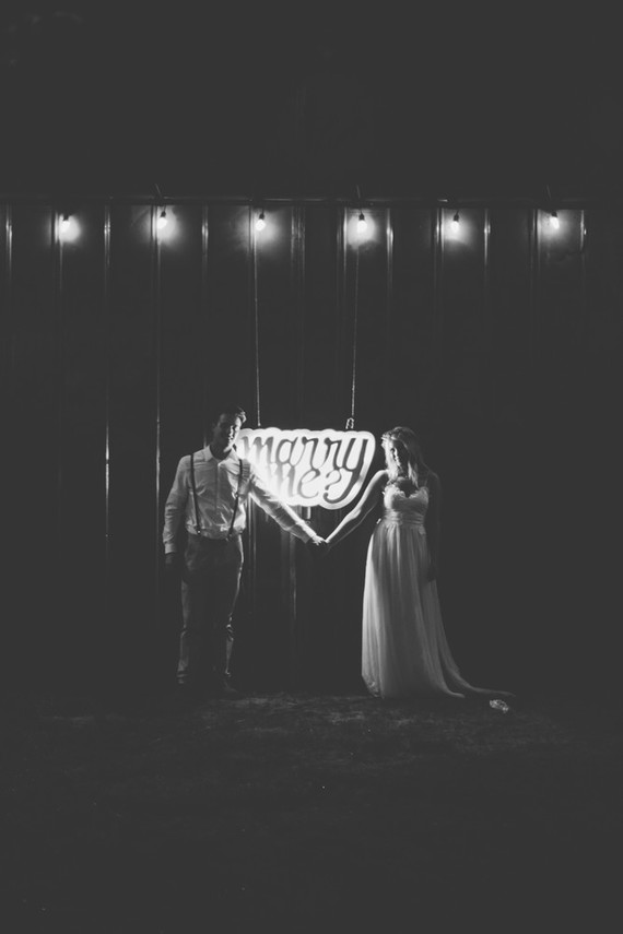 neon Marry Me sign