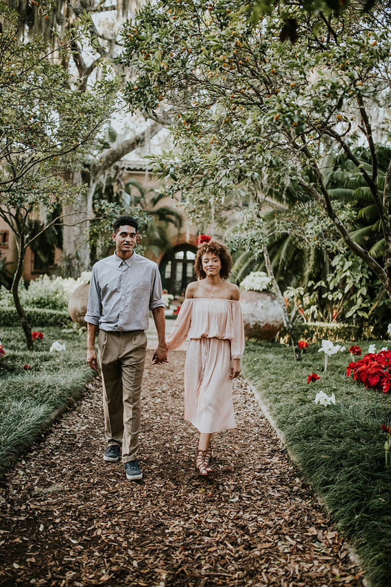 Bok Tower Garden engagement shoot