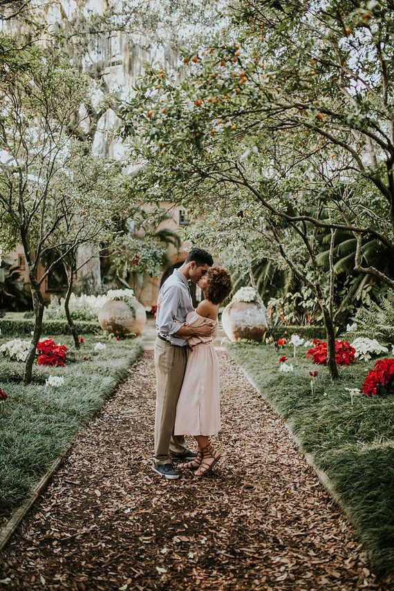 Bok Tower Garden engagement shoot