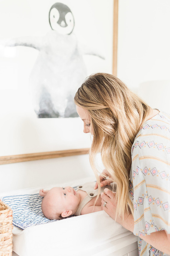 Modern white boy's nursery