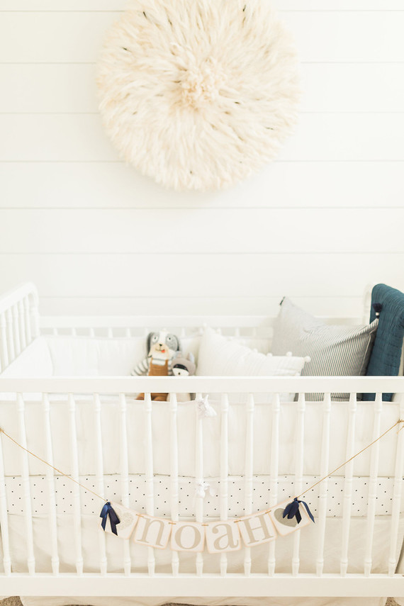 Modern white boy's nursery