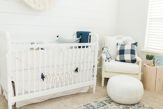 Modern white boy's nursery